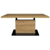 COUCHTISCH Lift rechteckig Schwarz, Eiche Artisan  - Schwarz/Eiche Artisan, Design, Holzwerkstoff/Metall (120/55-69/70cm) - MID.YOU