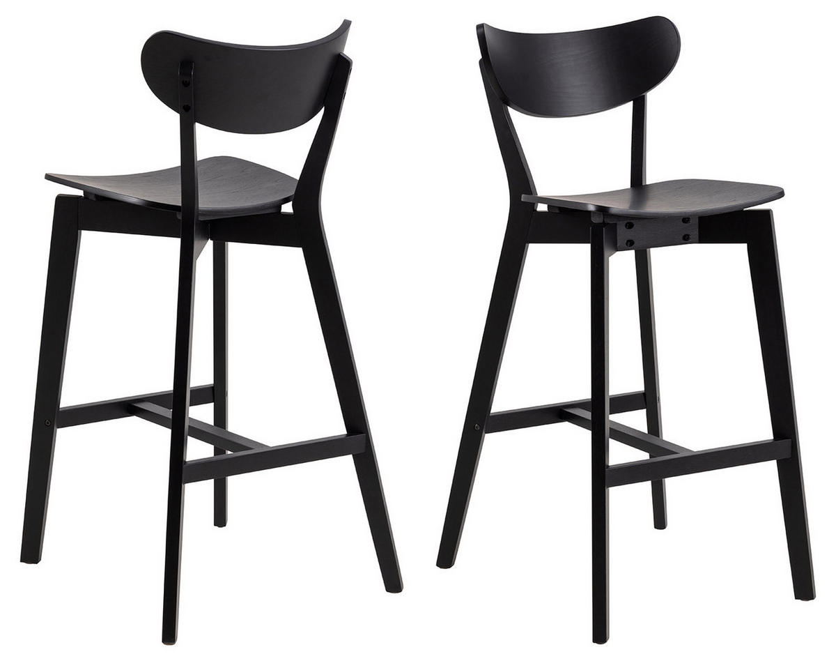 BARSKA STOLICA  crna  drvo, drvni materijal      - crna, Moderno, drvni materijal/drvo (45/105/49cm) - MID.YOU