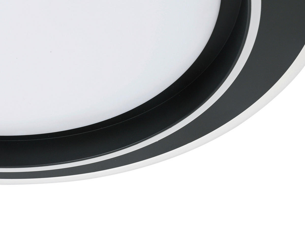 LED PLAFONJERA  - bela/crna, Trendi, metal/plastika (39/6cm) - Novel