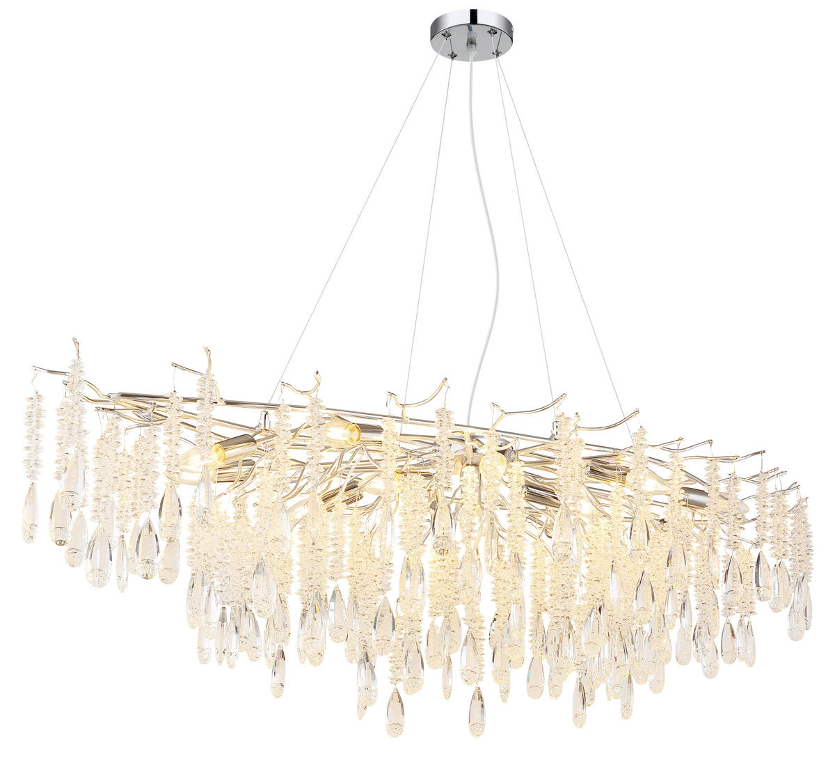 HÄNGELEUCHTE 150/60/120 cm  - Klar/Transparent, KONVENTIONELL, Glas/Kunststoff (150/60/120cm) - Globo