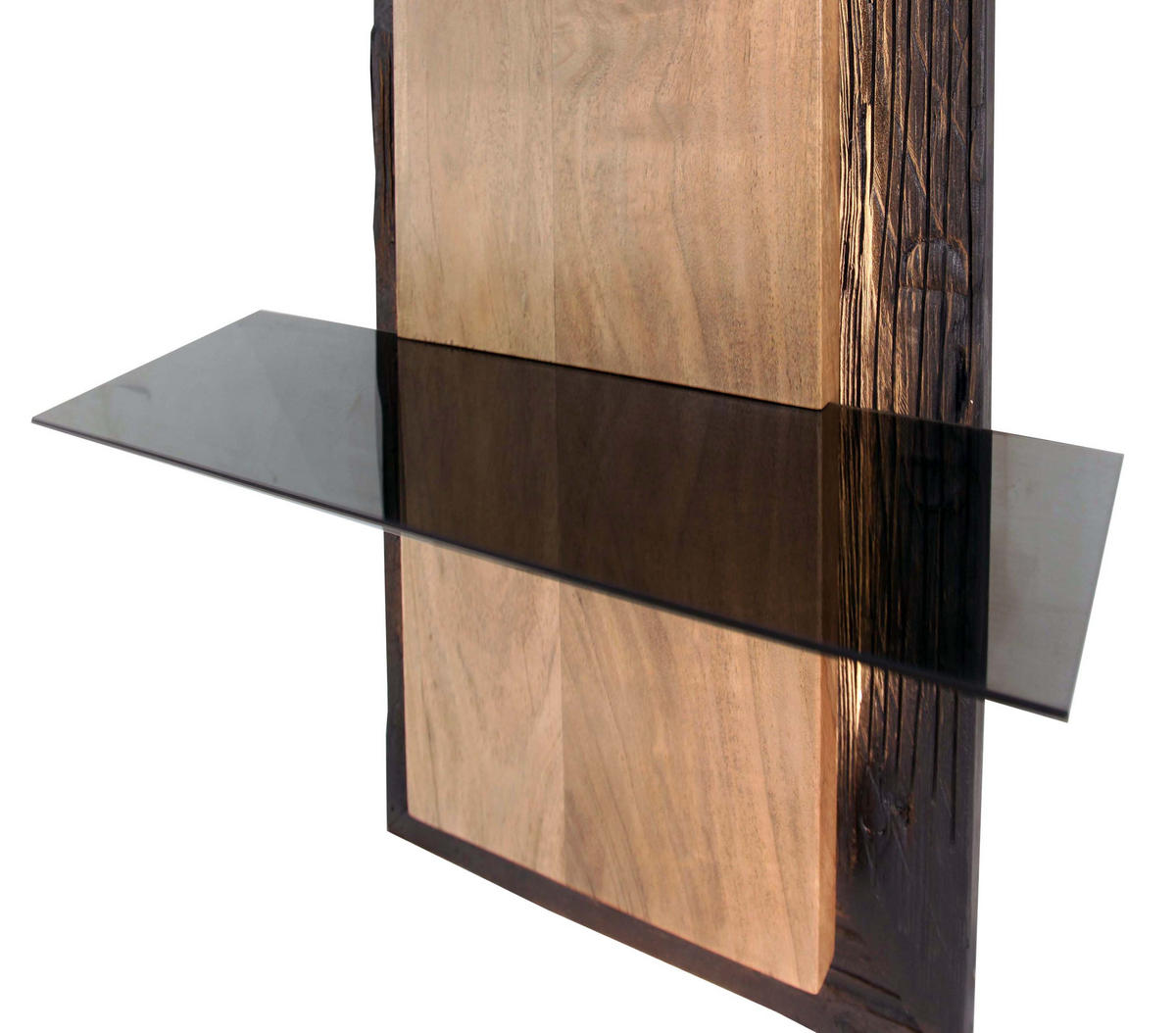 WANDREGAL Akazie Hartholz Akaziefarben  - Akaziefarben, LIFESTYLE, Glas/Holz (60/105/22cm) - Landscape