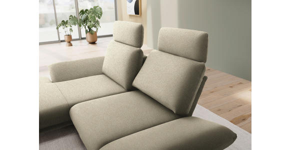 ECKSOFA  in Flachgewebe Beige  155/234 cm  - Beige/Schwarz, Design, Textil/Metall (155/234cm) - Dieter Knoll