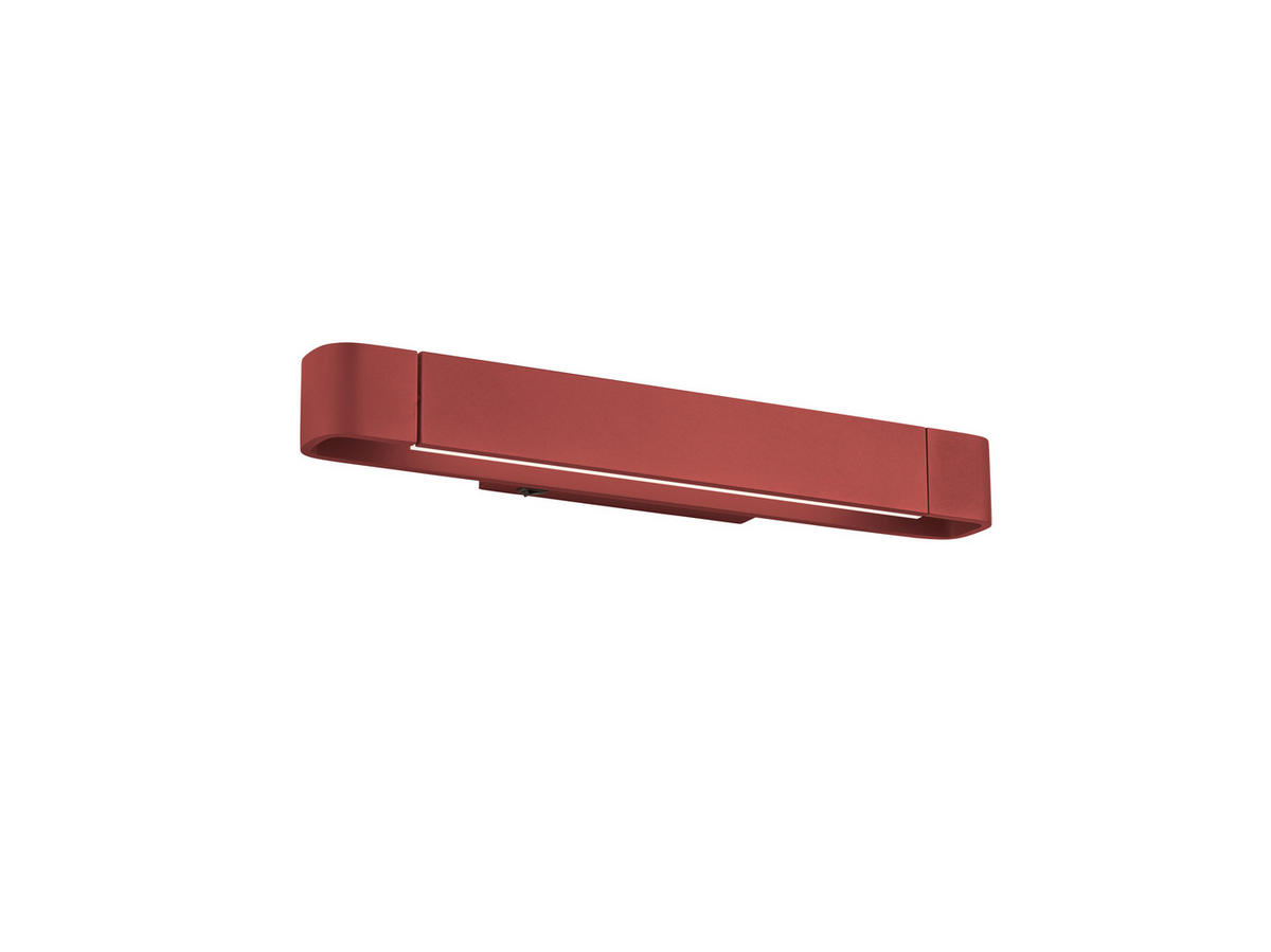 LED-WANDLEUCHTE 40/10/10 cm   - Rot, Design, Metall (40/10/10cm) - Hell