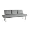 SITZBANK 209/92/78 cm  in Grau, Hellgrau  - Chromfarben/Hellgrau, Design, Textil/Metall (209/92/78cm) - Dieter Knoll