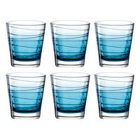 WHISKY-GLÄSERSET 250,00 ml 6-teilig  - Blau, Design, Glas (8,30/9,00/8,30cm) - Leonardo