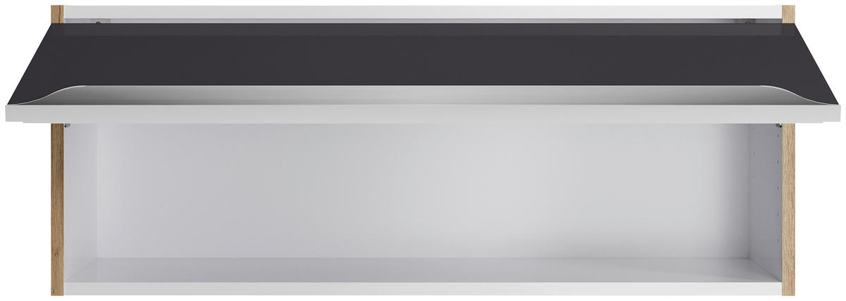 ECKKÜCHE 200/270 cm  in Anthrazit, Eichefarben  - Edelstahlfarben/Eichefarben, Basics, Holzwerkstoff/Metall (200/270cm) - Optifit