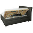 POLSTERBETT Matratze, Lattenrost, Bettkasten, motorische Verstellbarkeit Grau 180/200 cm  - Silberfarben/Weiß, KONVENTIONELL, Holz/Textil (180/200cm) - Esposa