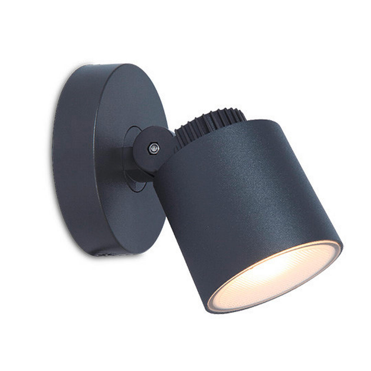 AUßENWANDLEUCHTE EXPLORER 10,7/11,8/13,6 cm   - Anthrazit, Design, Metall (10,7/11,8/13,6cm)