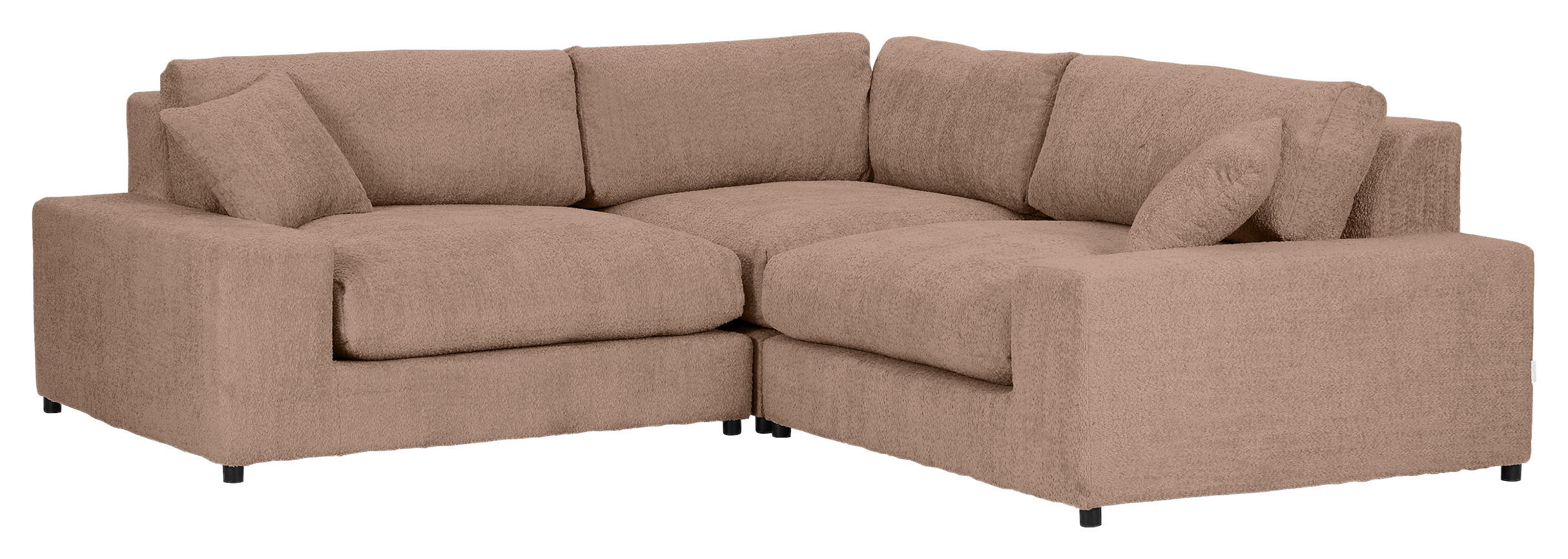 ECKSOFA  Rotbraun Bouclé  - Rotbraun/Greige, MODERN, Kunststoff/Textil (255/255cm) - Landscape