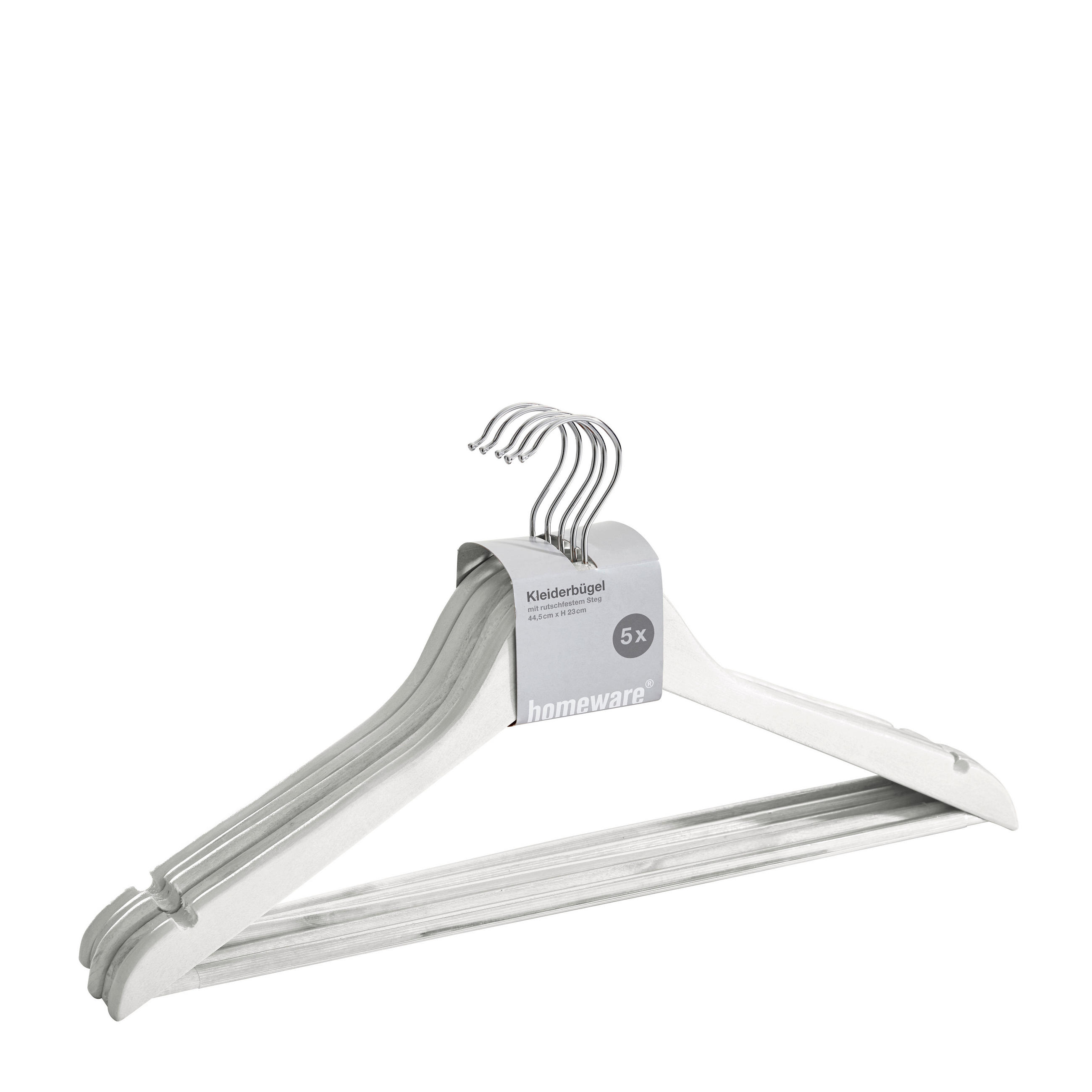 Set De Umerașe, lemn, metal, plastic  - alb, Basics, plastic/lemn (44,5cm) - Homeware