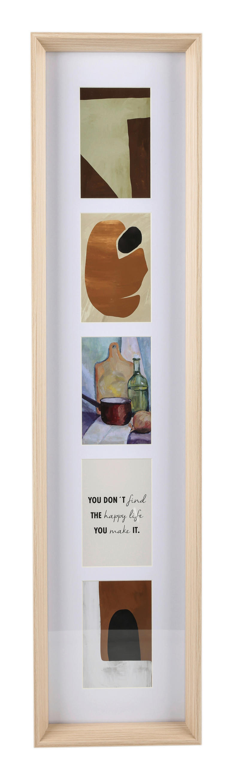 RAM ZA VIŠE SLIKA       21,2/90/4 cm   - prirodna boja, Osnovno, papir/staklo (21,2/90/4cm) - Monee