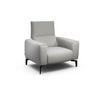 SESSEL Chenille Hellgrau    - Hellgrau/Schwarz, Design, Textil/Metall (110/85/86-94cm) - SENSOO