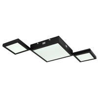 LED-DECKENLEUCHTE 71/31/4,5 cm   - Opal/Schwarz, Design, Kunststoff/Metall (71/31/4,5cm) - Globo