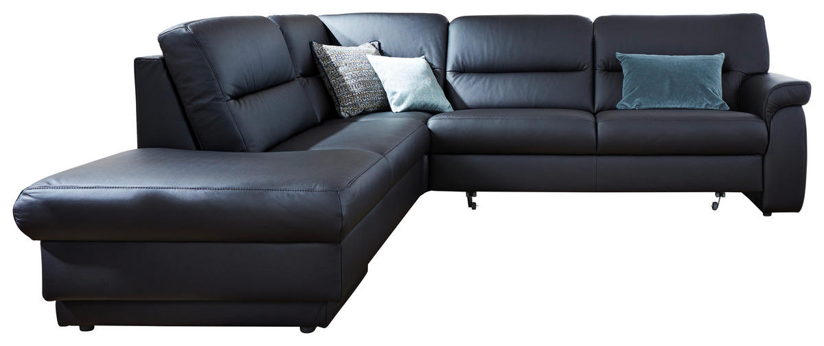 ECKSOFA  in Echtleder Schwarz  - Schwarz, KONVENTIONELL, Leder (234/267cm) - Himolla