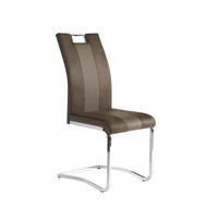 SCHWINGSTUHL  in Stahl Lederlook, Mikrofaser  - Chromfarben/Hellbraun, Design, Textil/Metall (42,50/99,50/56cm) - Carryhome