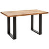 BARTISCH Zerreiche massiv rechteckig Eichefarben, Anthrazit  - Eichefarben/Anthrazit, Design, Holz/Metall (180/100/95cm) - Novel