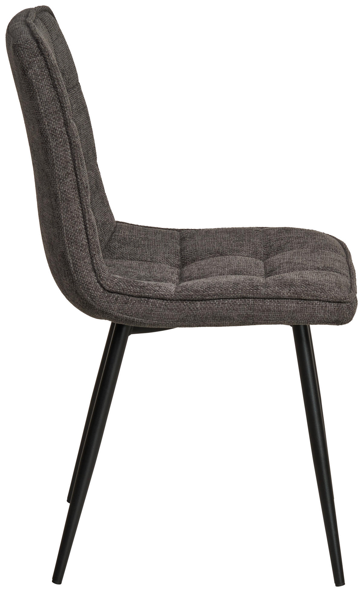 STUHL Leinenoptik Anthrazit Pappel Sperrholz  - Anthrazit/Schwarz, KONVENTIONELL, Holz/Textil (45/89/58cm) - MID.YOU