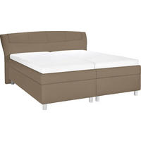 POLSTERBETT Matratze, gepolstertes Kopfteil, Lattenrost, Bettkasten, motorische Verstellbarkeit Braun 160/200 cm  - Silberfarben/Weiß, KONVENTIONELL, Holz/Textil (160/200cm) - Esposa