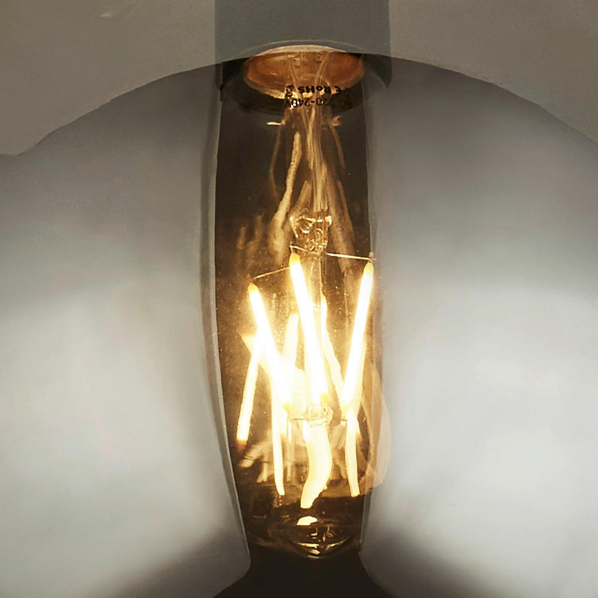 TAKLAMPA Amsterdam  - svart, Modern, metall/glas (25/28/25cm)