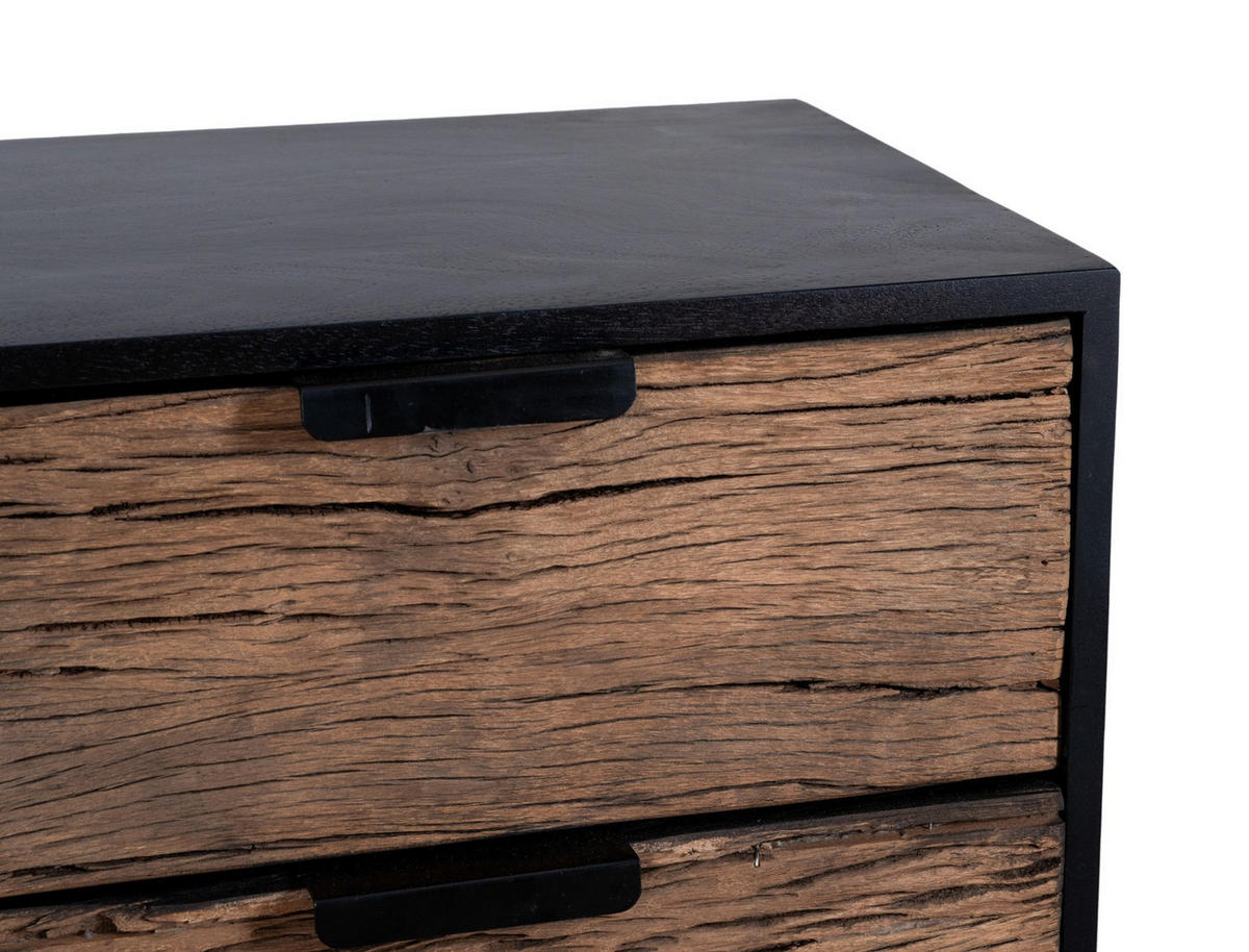 SIDEBOARD  in 150/75/40 cm  - Schwarz/Naturfarben, Design, Holz/Metall (150/75/40cm) - Livetastic