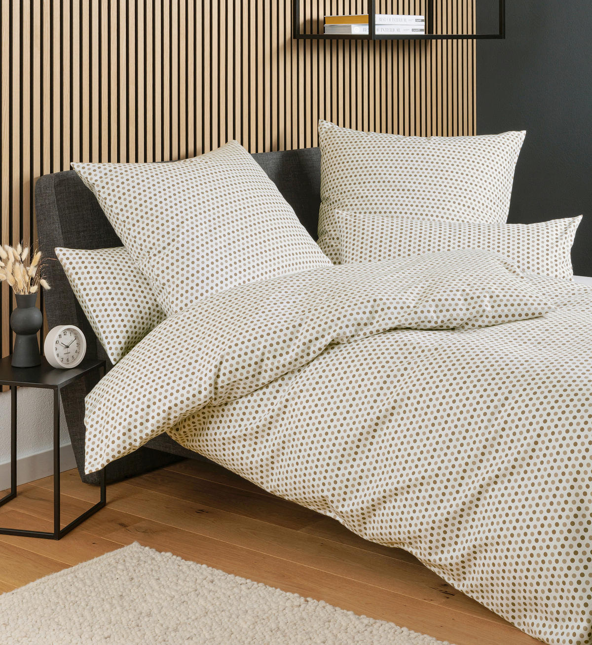 BETTWÄSCHE Flanell 155/220 cm  - Graubraun, Design, Textil (155/220cm) - Janine