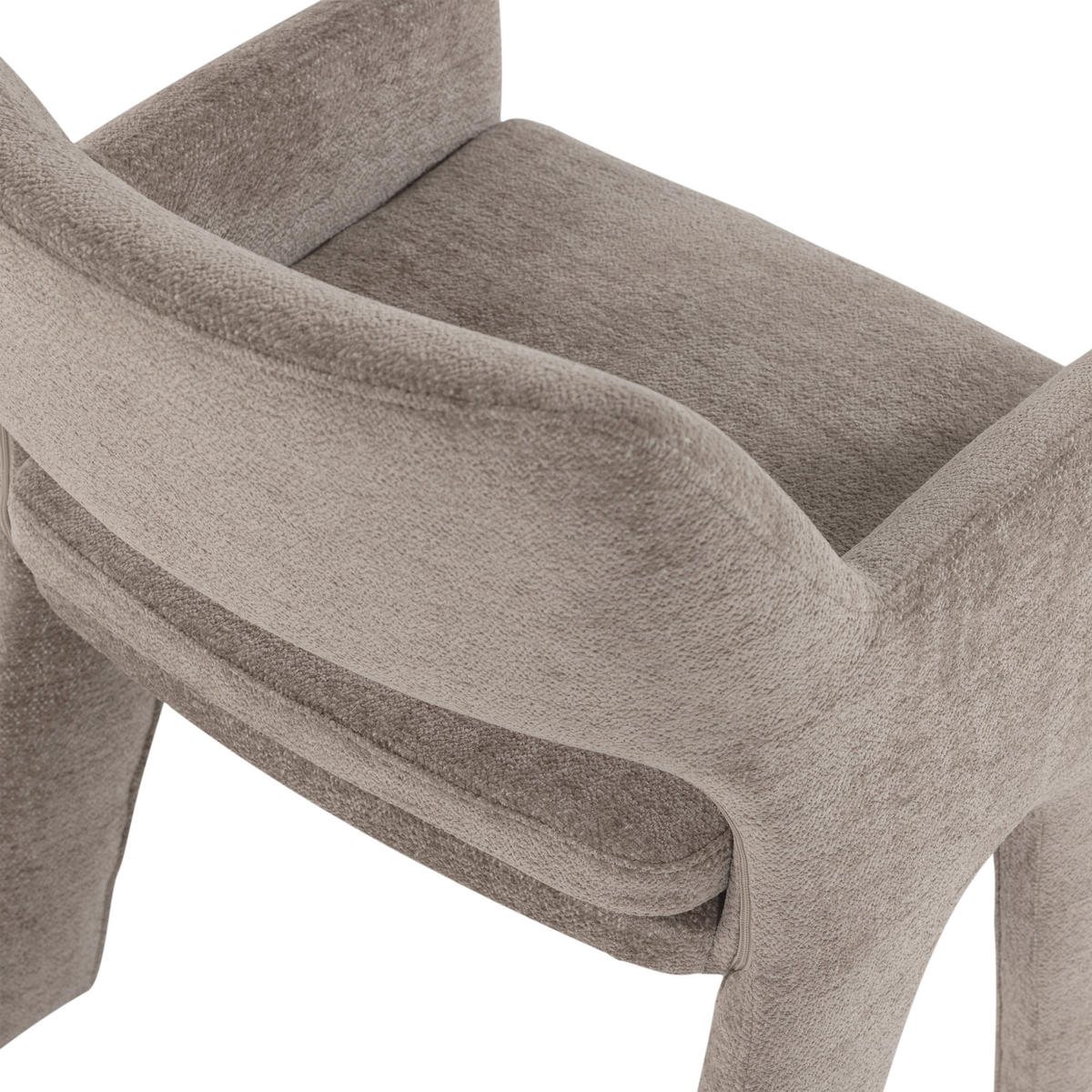 ARMLEHNSTUHL   Chenille  Taupe  - Taupe, MODERN, Textil (57/78/56cm) - Livetastic