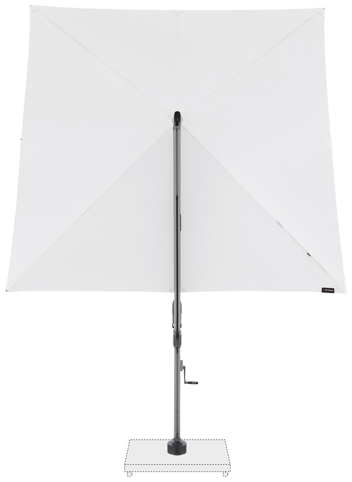 AMPELSCHIRM 275 cm Weiß  - Silberfarben/Alufarben, KONVENTIONELL, Textil/Metall (275/263cm) - KNIRPS