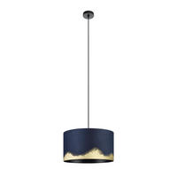 LUSTRĂ 38/150 cm  - auriu/albastru închis, Basics, metal/textil (38/150cm)