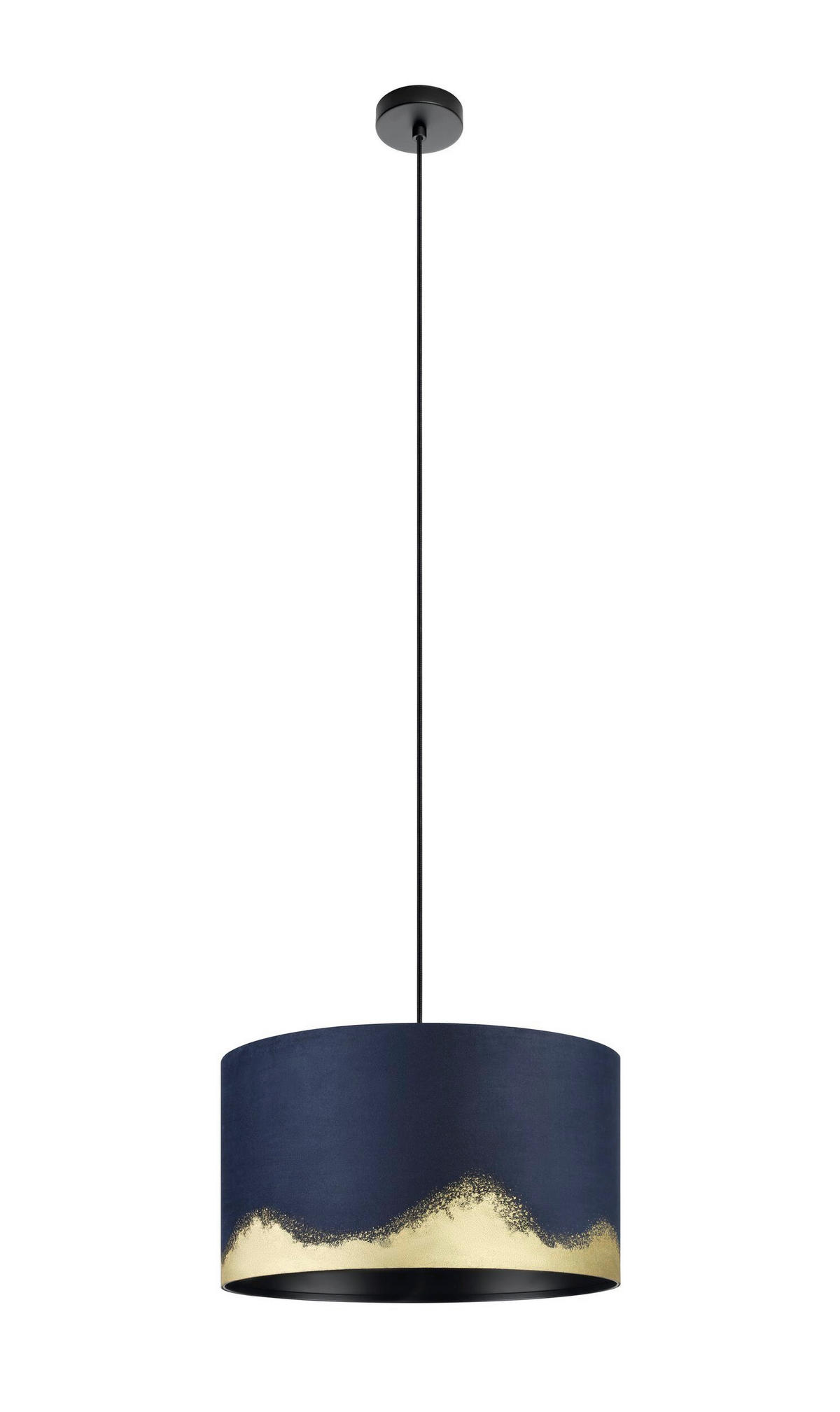 LUSTRĂ 38/150 cm  - auriu/albastru închis, Basics, metal/textil (38/150cm)