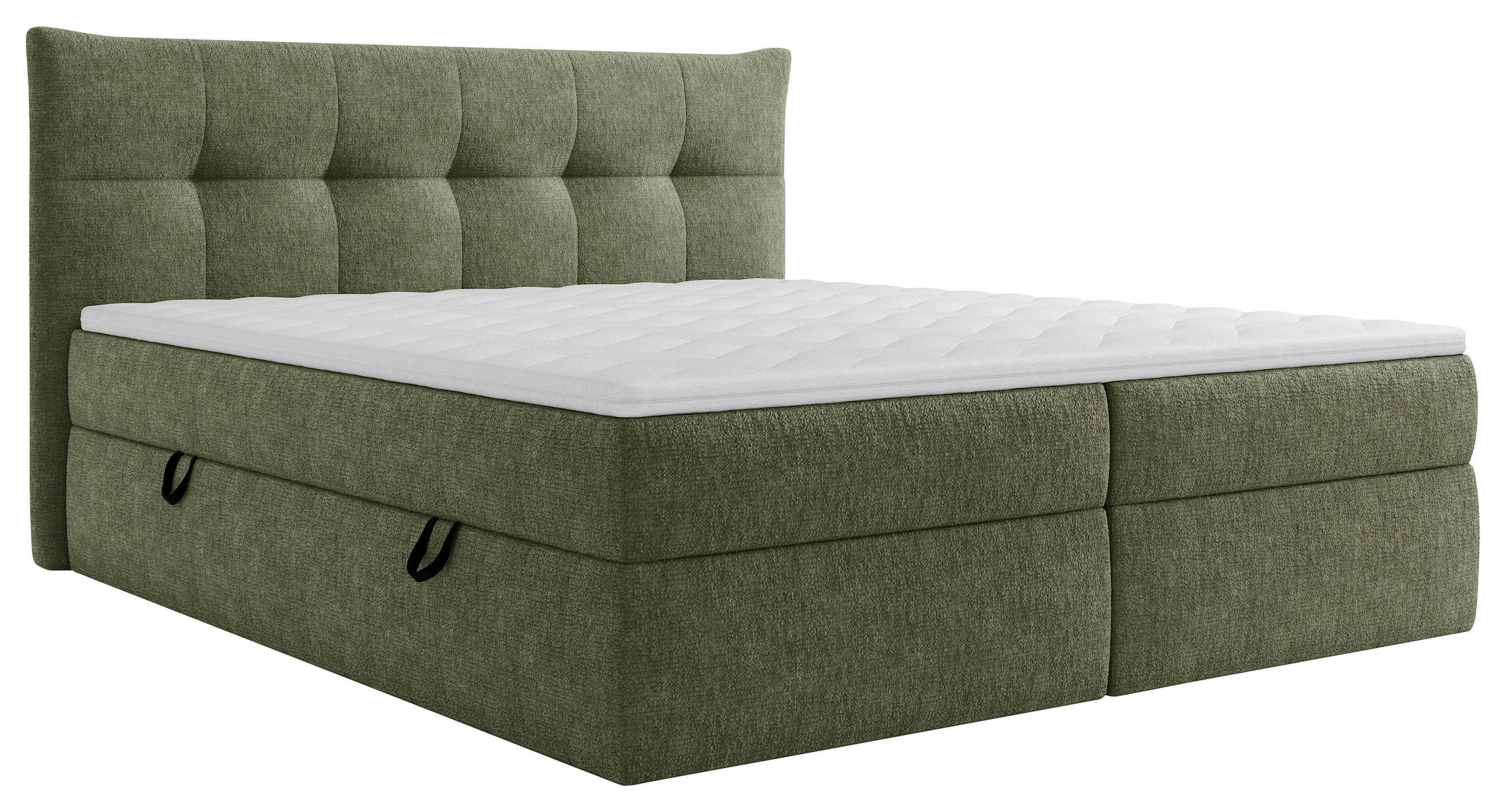 BOXBETT 180/200 cm  in Olivgrün  - Schwarz/Olivgrün, MODERN, Holz/Holzwerkstoff (180/200cm) - Boxxx