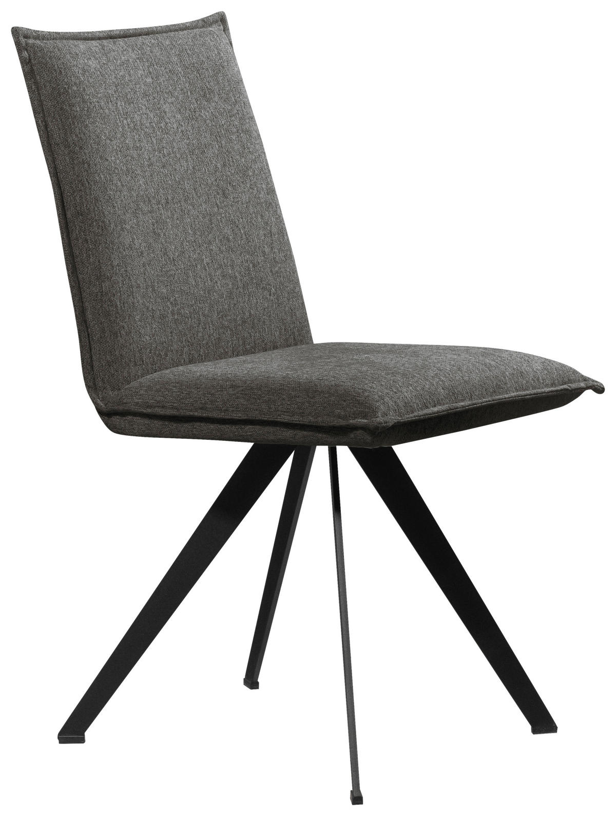 STUHL Webstoff Schwarz Buche massiv  - Schwarz, Basics, Holz/Textil (46/91/61cm) - Carryhome