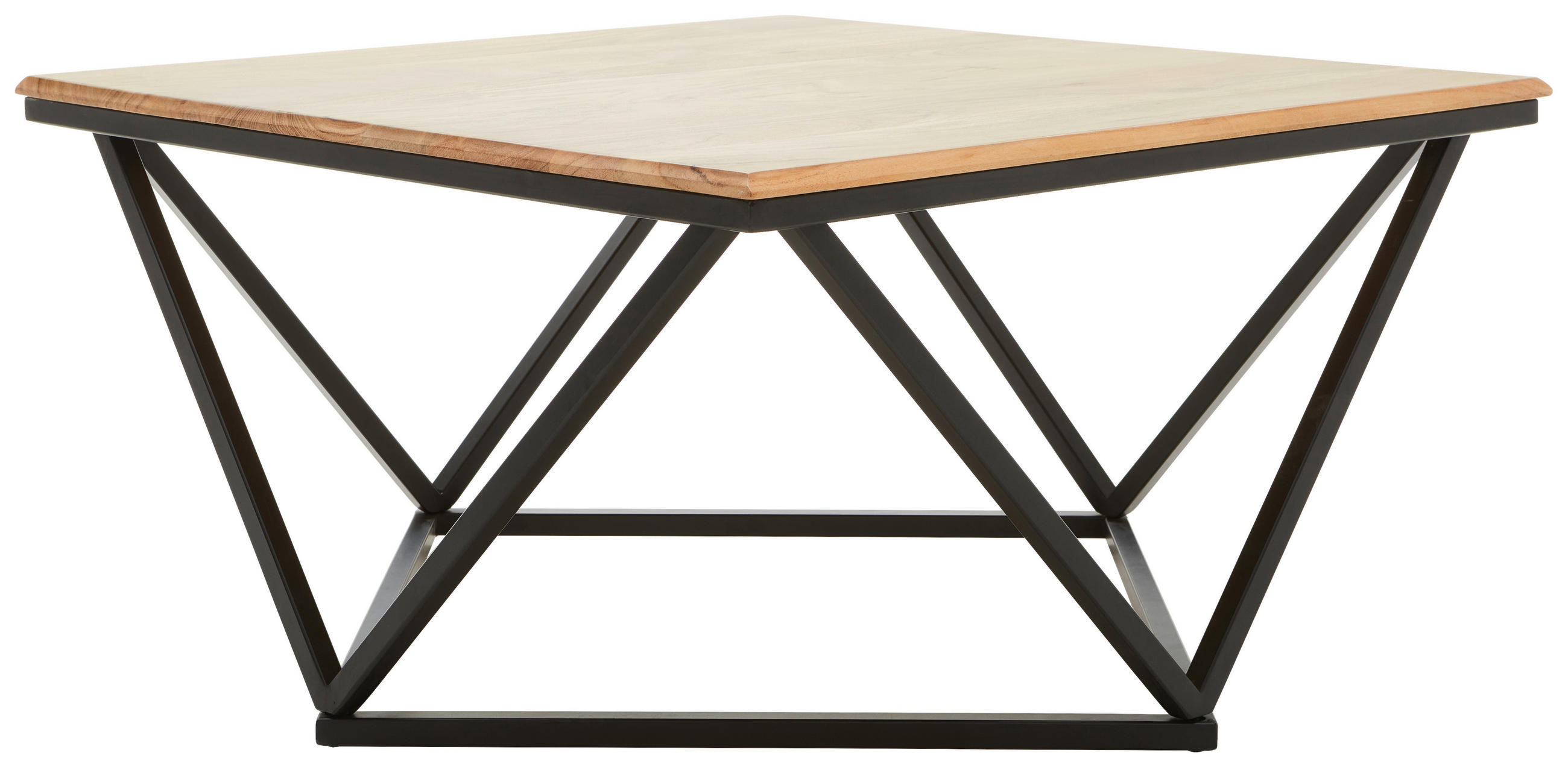 MĂSUȚĂ DE CAFEA - negru/culoare lemn acacia, Design, lemn/metal (80/43/80cm) - Livetastic