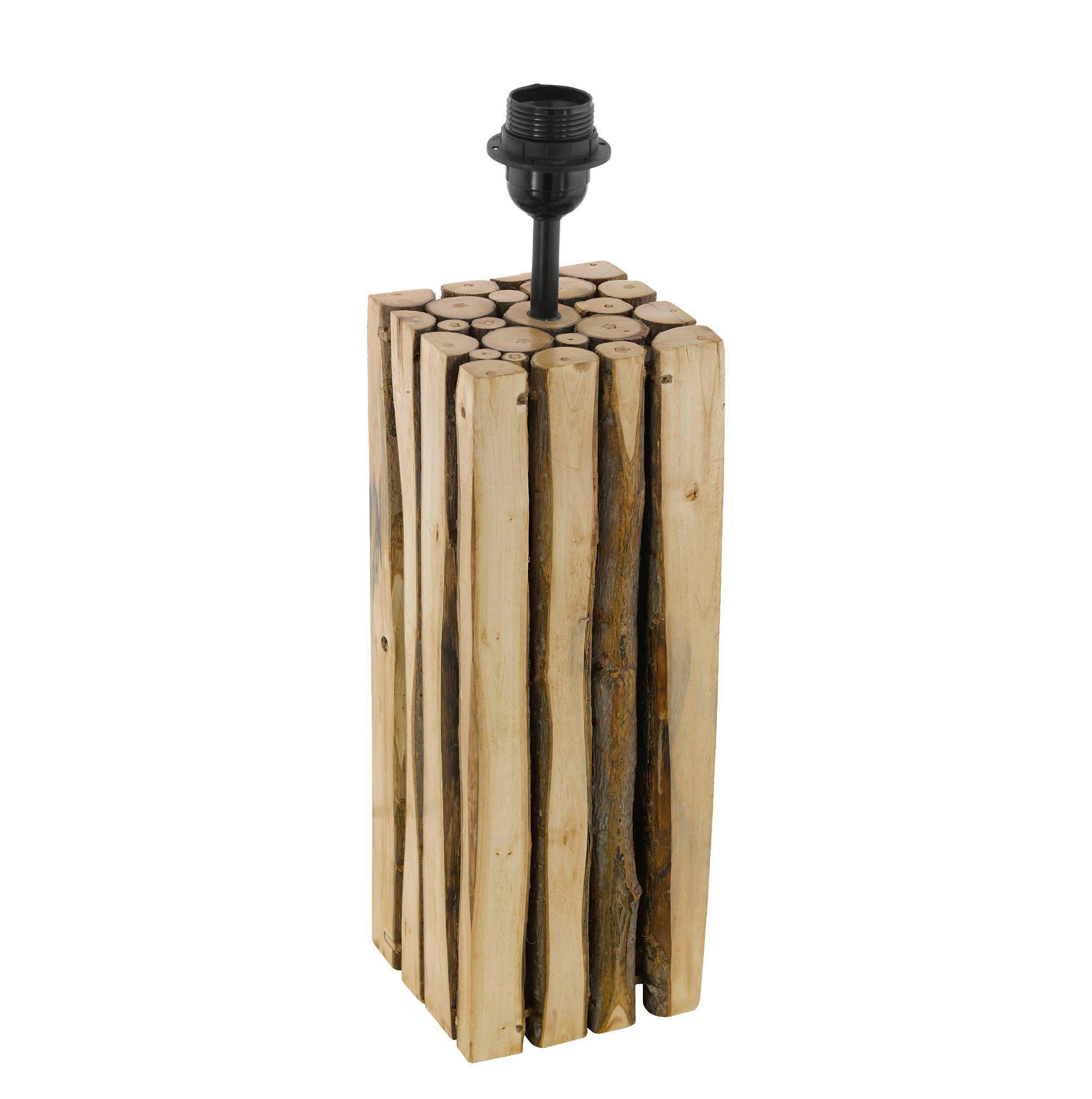 LEUCHTENFUß 12/12,5/47 cm   - Braun, Natur, Holz (12/12,5/47cm) - Eglo