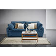 SCHLAFSOFA Cord, Plüsch Blau  - Blau/Schwarz, MODERN, Kunststoff/Textil (240/90/120cm) - Carryhome