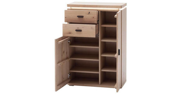 GARDEROBE 4-teilig  in 155/204/38 cm  - Eichefarben, Natur, Holz/Holzwerkstoff (155/204/38cm) - Linea Natura