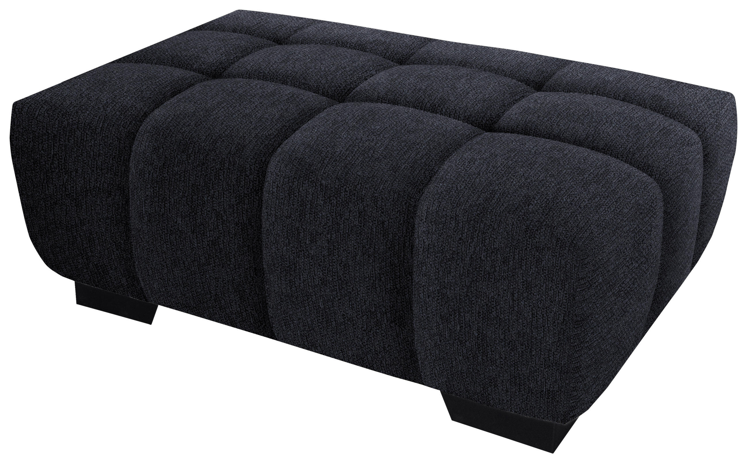 HOCKER Textil Dunkelgrau  - Dunkelgrau/Schwarz, Konventionell, Textil/Metall (106/40/72cm) - Hom`in
