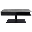 COUCHTISCH ESG 110/65/42-57 cm rechteckig Grau, Schwarz  - Schwarz/Grau, Basics, Glas/Keramik (110/65/42-57cm) - Dieter Knoll