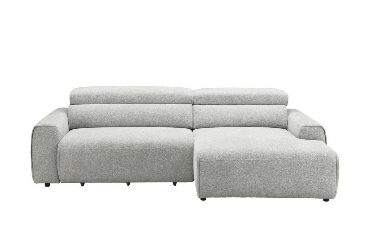 ECKSOFA  Chenille Beige  - Beige/Schwarz, Design, Kunststoff/Textil (258/160cm) - Livetastic