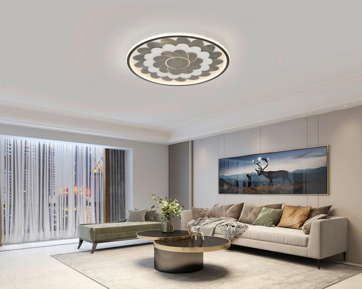 STROPNÉ LED SVIETIDLO, 58/5,5 cm  - čierna/biela, Lifestyle, kov/plast (58/5,5cm) - Dieter Knoll