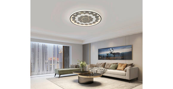 LED-DECKENLEUCHTE 58/5,5 cm - Messingfarben/Schwarz, LIFESTYLE, Kunststoff/Metall (58/5,5cm) - Dieter Knoll