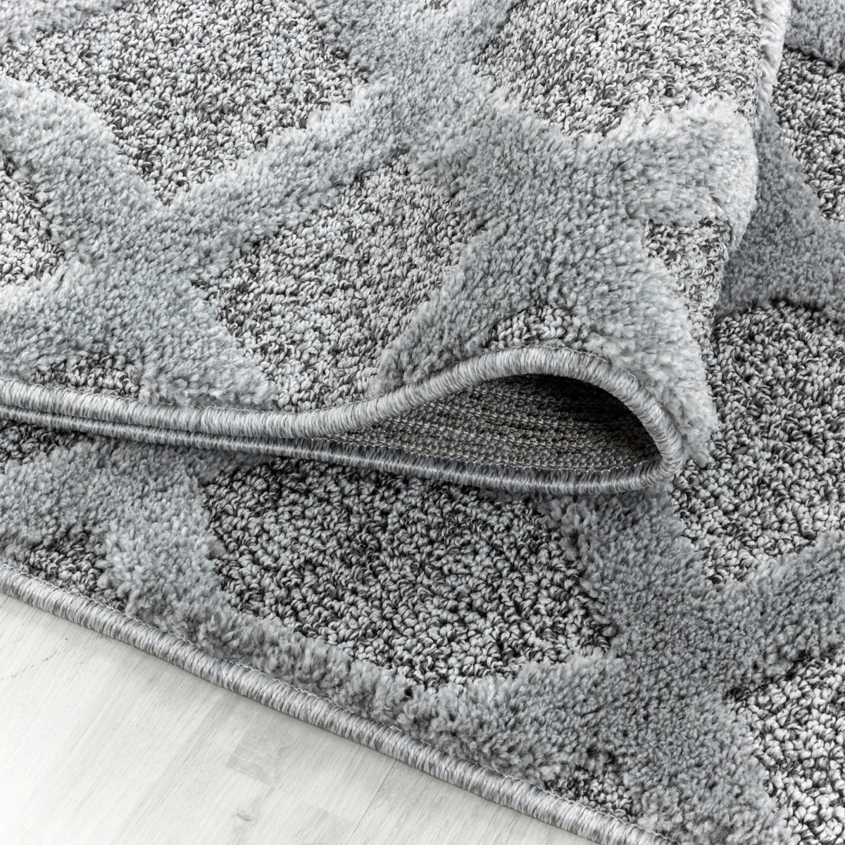 WEBTEPPICH 120 cm Pisa 4702 grau Grau  - Grau, KONVENTIONELL, Textil (120cm)