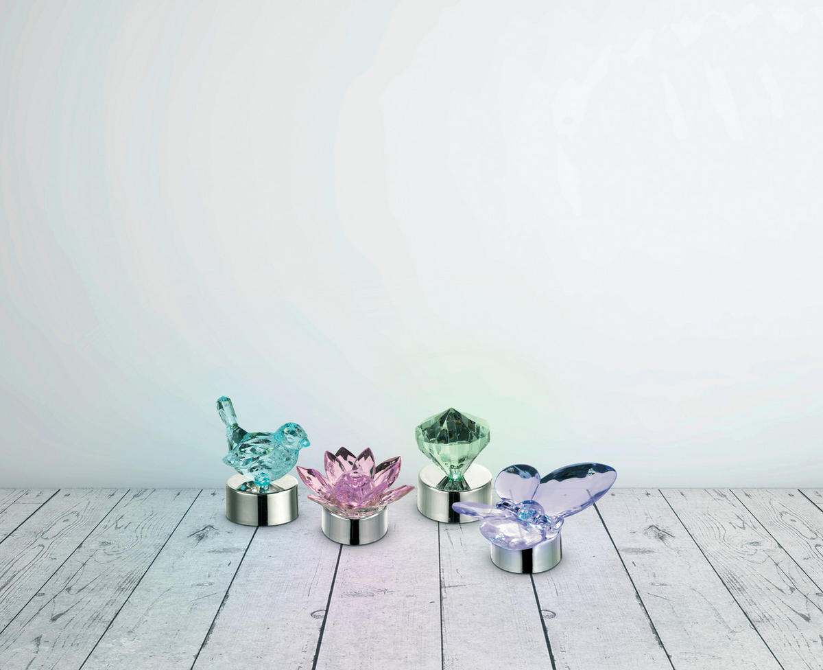 LED-BORDSLAMPA 9/4,2 cm   - klar/lila, Basics, plast (9/4,2cm)