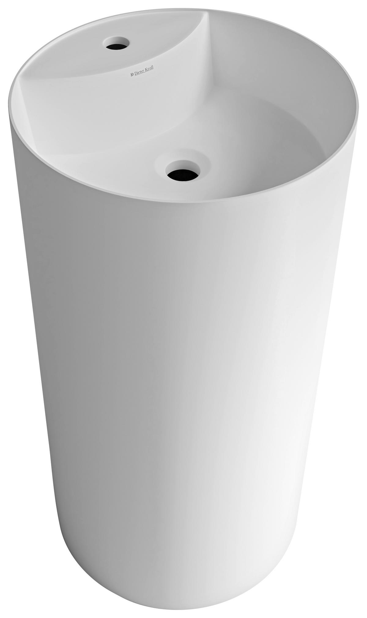 WASCHBECKEN  - Weiss, Basics, Stein (44/87/44cm) - Dieter Knoll