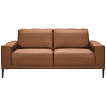 2-SITZER-SOFA  in Echtleder Cognac   - Cognac/Schwarz, Design, Leder/Metall (180/82/92cm) - Johann Jakob