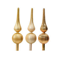 CHRISTBAUMSPITZE  - Perlmutt/Goldfarben, Basics, Glas (8/31cm)