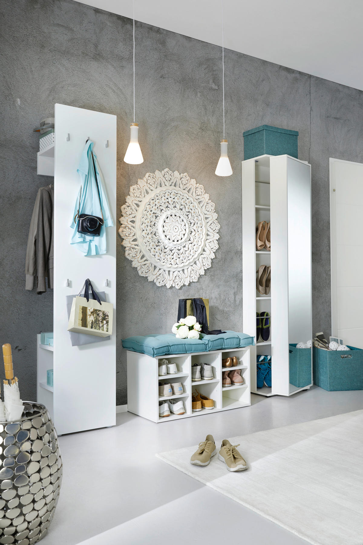 HALLMÖBEL  i 40/197/32 cm  - vit, Design, trämaterial (40/197/32cm) - Carryhome