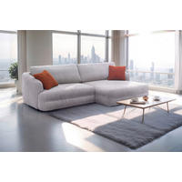 ECKSOFA in Cord Grau  284/161 cm  - Terracotta/Schwarz, Design, Kunststoff/Textil (284/161cm) - Livetastic