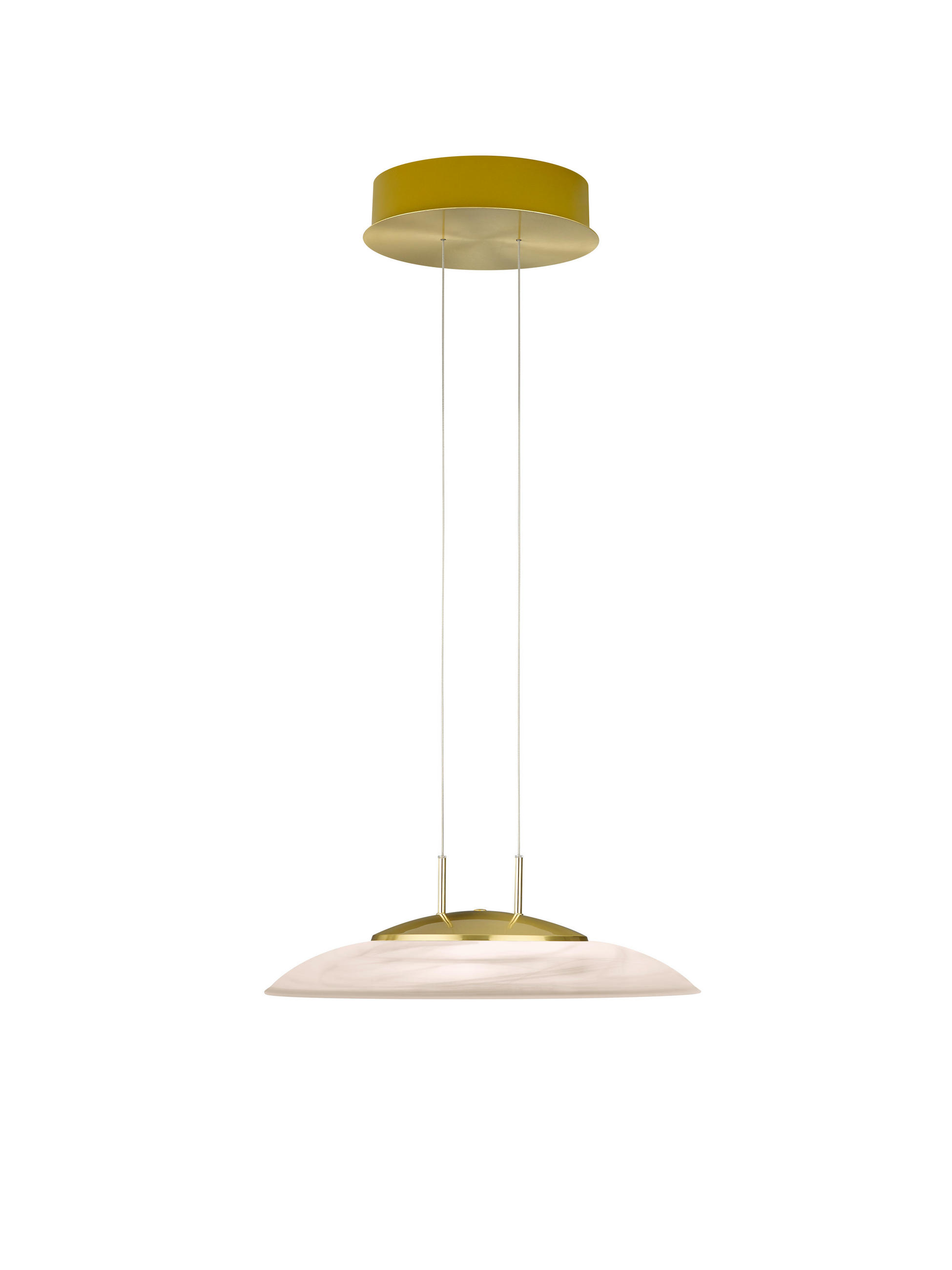 LED-HÄNGELEUCHTE 42,5/bis 150 cm  - Messingfarben, Design, Glas/Metall (42,5/bis 150cm) - Hell