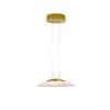 LED-HÄNGELEUCHTE 42,5/bis 150 cm  - Messingfarben, Design, Glas/Metall (42,5/bis 150cm) - Hell