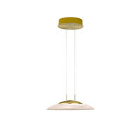 LED-HÄNGELEUCHTE 42,5/bis 150 cm  - Messingfarben, Design, Glas/Metall (42,5/bis 150cm) - Hell